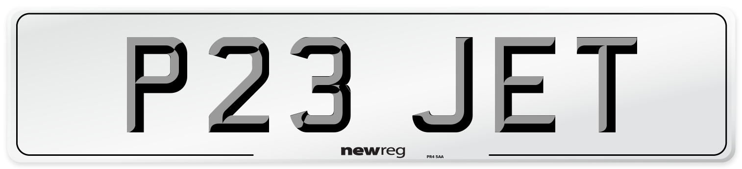 P23 JET Number Plate from New Reg